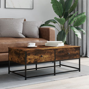 Vidaxl salontafel 100x51x40 cm bewerkt hout gerookt eikenkleurig