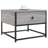 Vidaxl salontafel 51x51x40 cm bewerkt hout grijs sonoma eikenkleurig