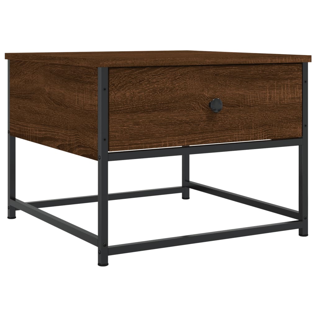 Vidaxl salontafel 51x51x40 cm bewerkt hout bruin eikenkleur