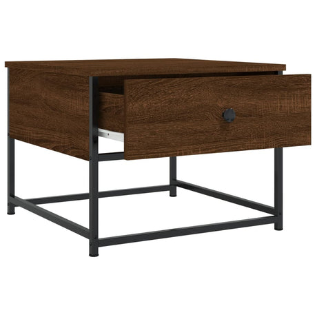 Vidaxl salontafel 51x51x40 cm bewerkt hout bruin eikenkleur