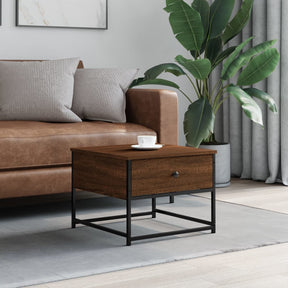 Vidaxl salontafel 51x51x40 cm bewerkt hout bruin eikenkleur
