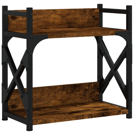 VIDAXL-Druckerständer 2-layer 40x20x40 cm Propertiertes Holzgeräuchchen-Eiche