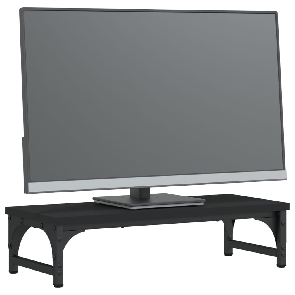 Vidaxx Monitorständer 55x23x14 cm, lackiertes Holz schwarz