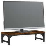 VidaXL Monitorständer 55x23x14 cm verarbeitetes Holz, geräucherte Eiche