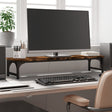 VidaXL Monitorständer 85x23x15,5 cm verarbeitetes Holz, Farbe geräucherte Eiche