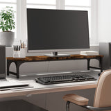 VidaXL Monitorständer 85x23x15,5 cm verarbeitetes Holz, Farbe geräucherte Eiche