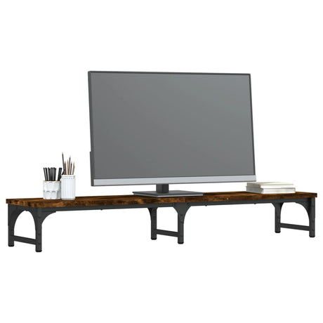 Vidaxl Monitor steht 105x23x15,5 cm verarbeiteter Holzgeräuchchen -Eichenfarbe