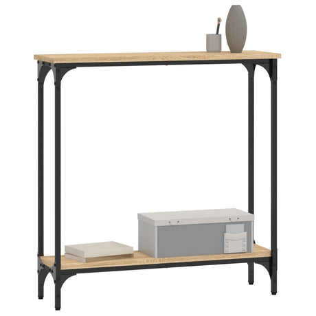 Vidaxl consoletafel sonoma eiken 75x22,5x75 cm bewerkt hout