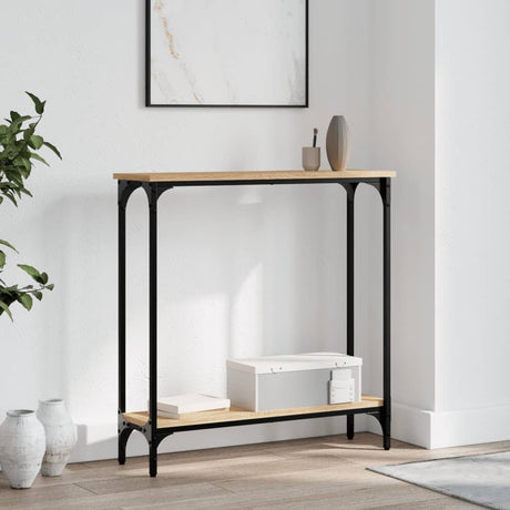 Vidaxl consoletafel sonoma eiken 75x22,5x75 cm bewerkt hout