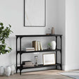Vidaxl wandtafel 100x22,5x75 cm bewerkt hout zwart