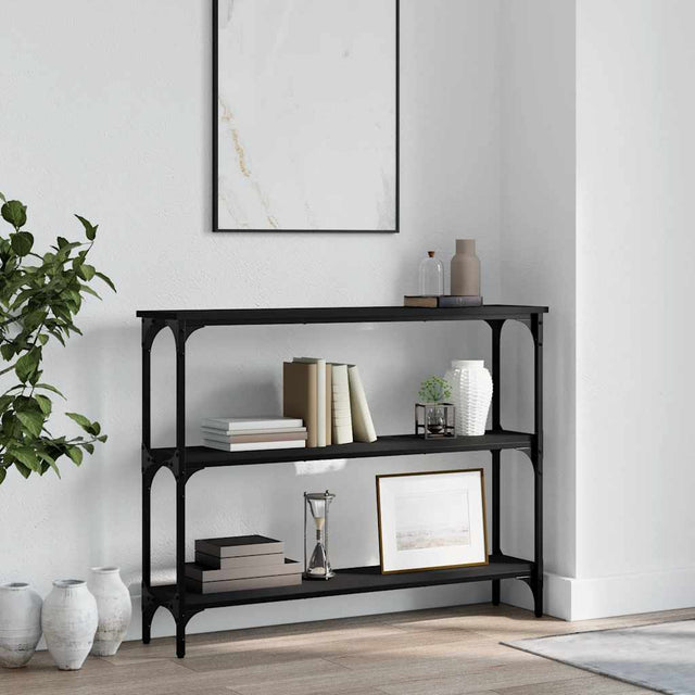 Vidaxl wandtafel 100x22,5x75 cm bewerkt hout zwart