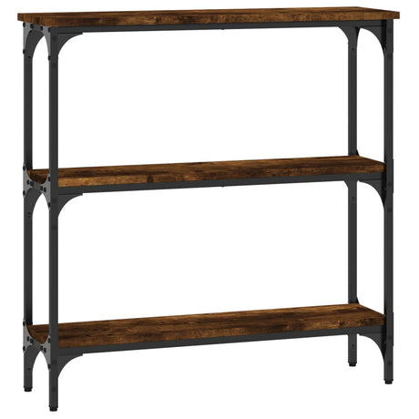 Vidaxl wandtafel 75x22,5x75 cm bewerkt hout gerookt eikenkleurig