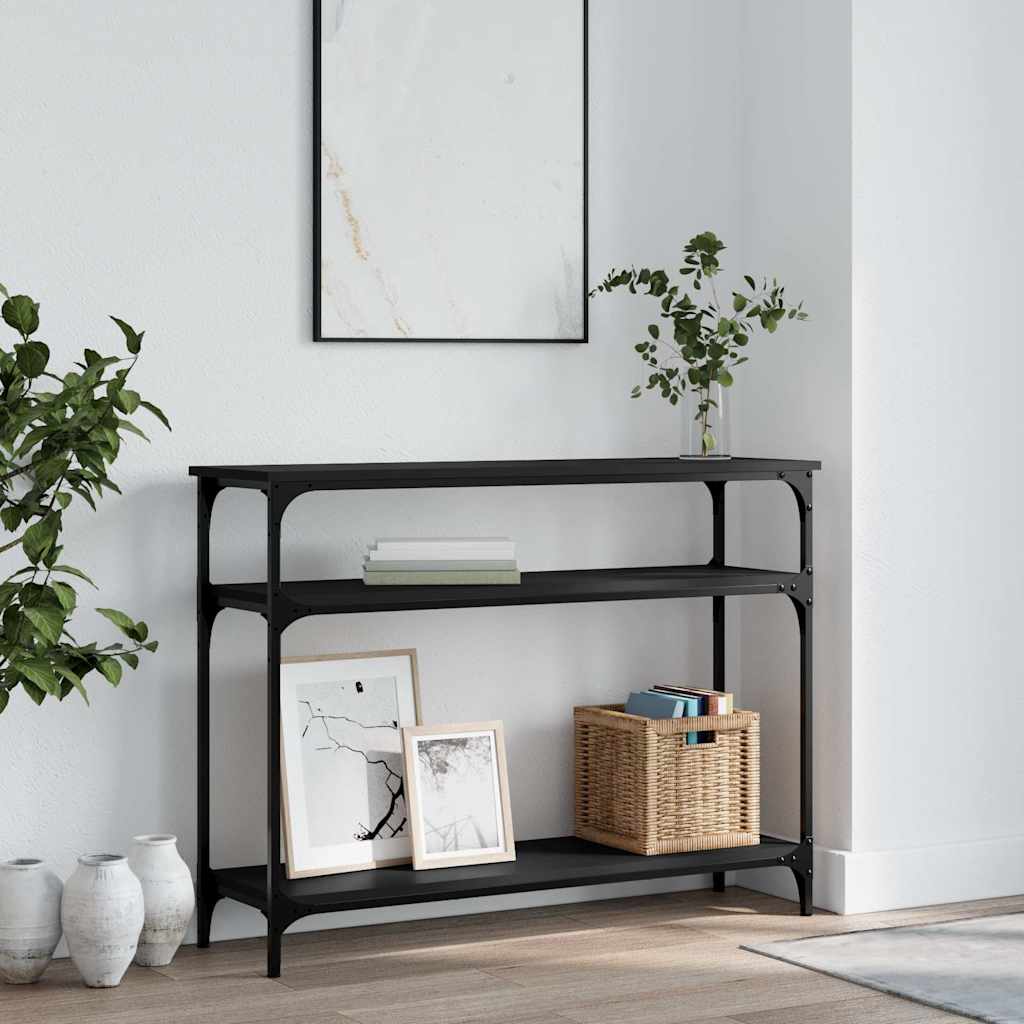 Vidaxl wandtafel 100x29x75 cm bewerkt hout zwart