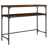 Vidaxl wandtafel 100x35,5x75 cm bewerkt hout gerookt eikenkleurig