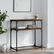 Vidaxl wandtafel 75x35,5x75 cm bewerkt hout gerookt eikenkleurig