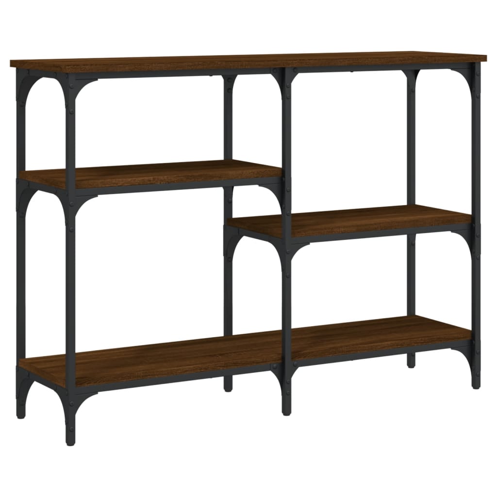 Vidaxl wandtafel 102x29x75 cm bewerkt hout bruin eikenkleur