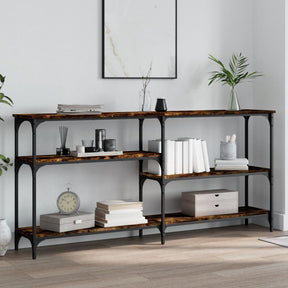 Vidaxl wandtafel 160x29x75 cm bewerkt hout gerookt eikenkleurig