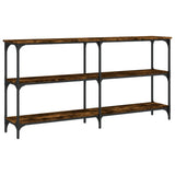 Vidaxl wandtafel 150x29x75 cm bewerkt hout gerookt eikenkleurig