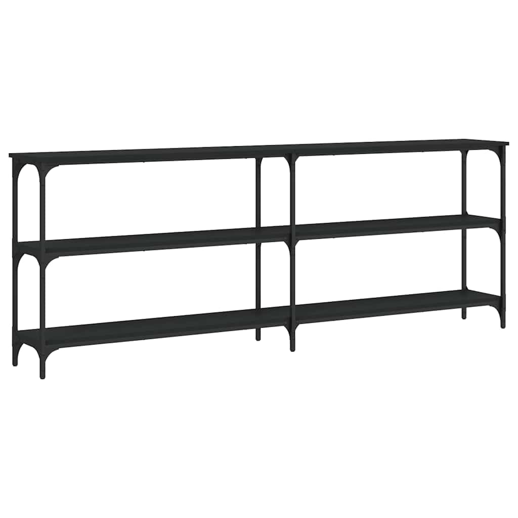 Vidaxl wandtafel 200x29x75 cm bewerkt hout zwart