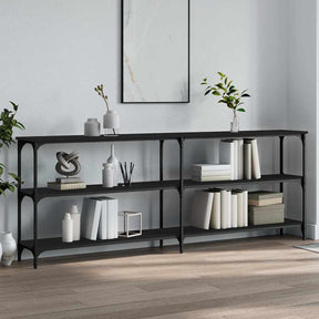 Vidaxl wandtafel 200x29x75 cm bewerkt hout zwart