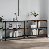 Vidaxl wandtafel 200x29x75 cm bewerkt hout gerookt eikenkleurig