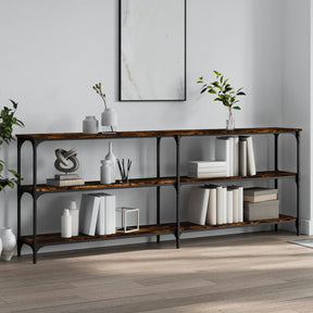 Vidaxl wandtafel 200x29x75 cm bewerkt hout gerookt eikenkleurig