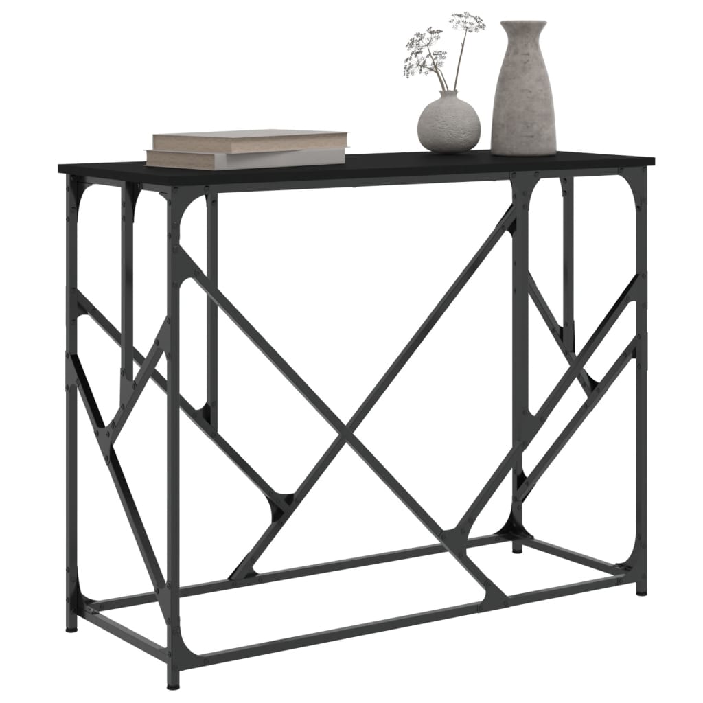 Vidaxl wandtafel 100x40x80 cm bewerkt hout zwart
