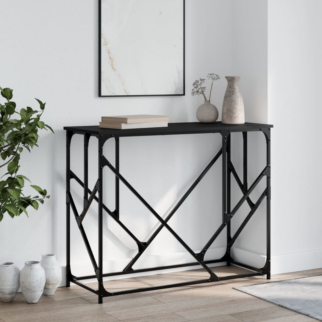 Vidaxl wandtafel 100x40x80 cm bewerkt hout zwart