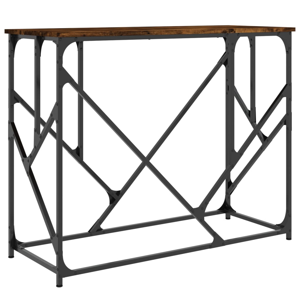 Vidaxl wandtafel 100x40x80 cm bewerkt hout gerookt eikenkleurig
