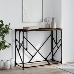 Vidaxl wandtafel 100x40x80 cm bewerkt hout gerookt eikenkleurig