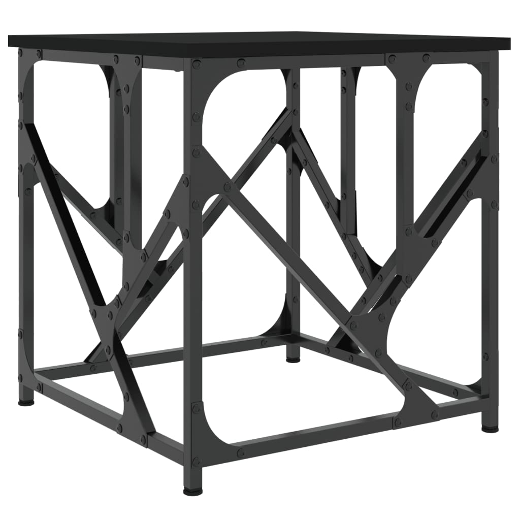 Vidaxl salontafel 45x45x47,5 cm bewerkt hout zwart