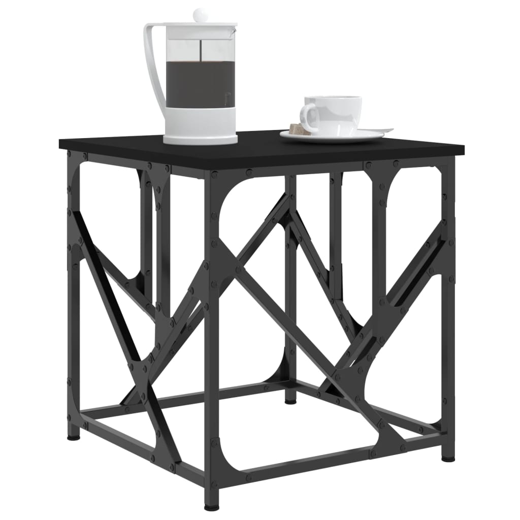 Vidaxl salontafel 45x45x47,5 cm bewerkt hout zwart