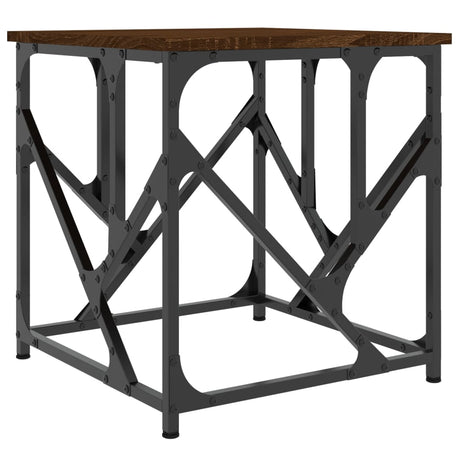 Vidaxl salontafel 45x45x47,5 cm bewerkt hout bruin eikenkleur