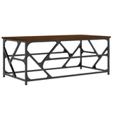 Vidaxl salontafel 100x50x40 cm bewerkt hout bruineiken