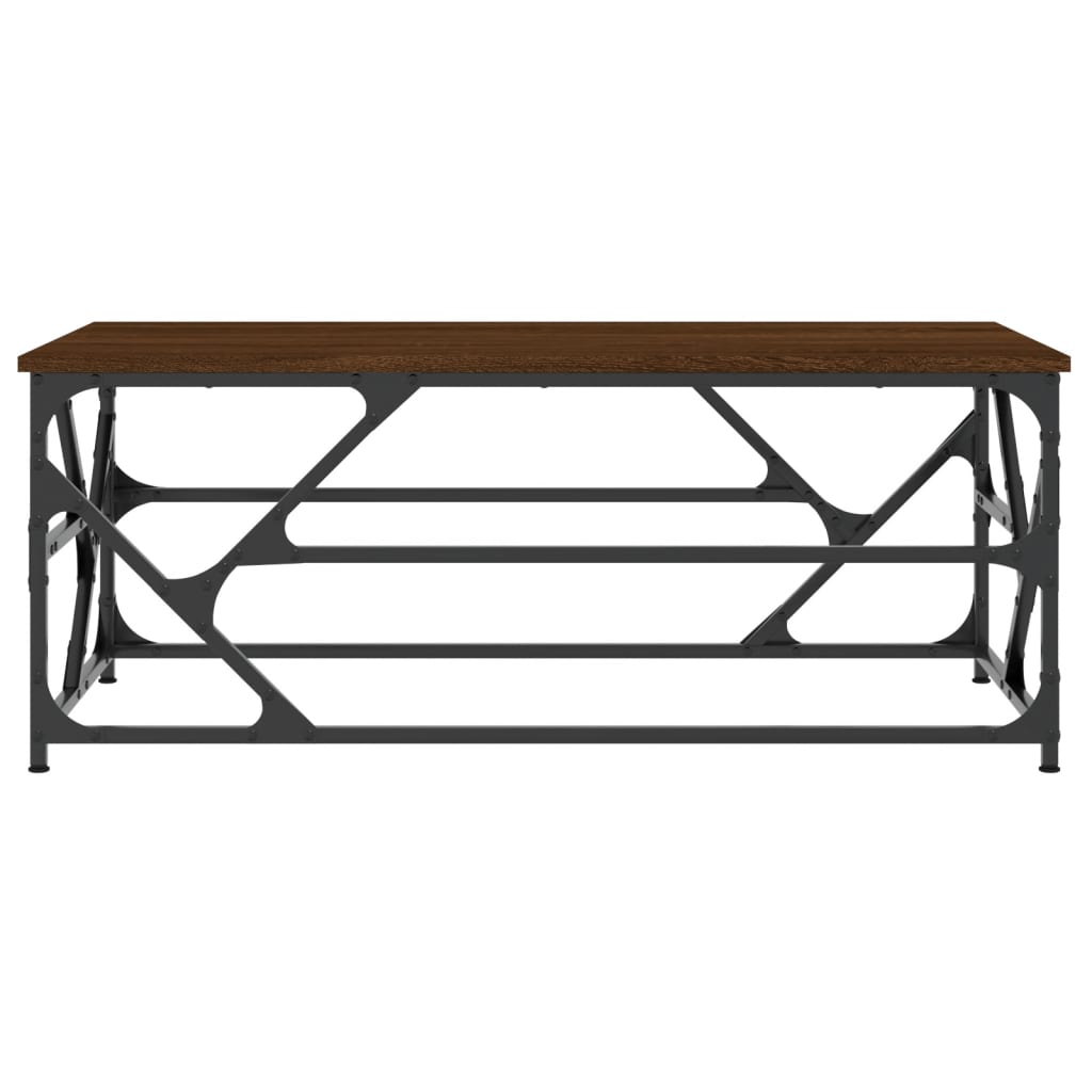 Vidaxl salontafel 100x50x40 cm bewerkt hout bruineiken