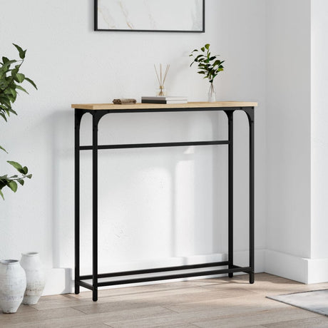 Vidaxl consoletafel sonoma eiken 75x19,5x75 cm bewerkt hout