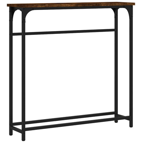 Vidaxl wandtafel 75x19,5x75 cm bewerkt hout gerookt eikenkleurig