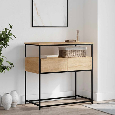 Vidaxl consoletafel sonoma eiken 75x40x75 cm bewerkt hout