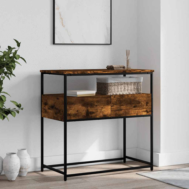 Vidaxl wandtafel 75x40x75 cm bewerkt hout gerookt eikenkleurig