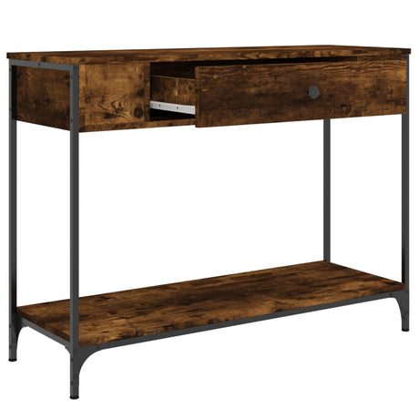 Vidaxl wandtafel 100x34,5x75 cm bewerkt hout gerookt eikenkleurig