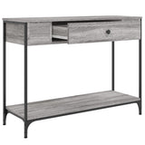 Vidaxl wandtafel 100x34,5x75 cm bewerkt hout grijs sonoma eikenkleurig