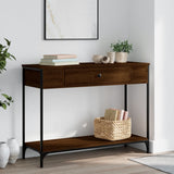 Vidaxl wandtafel 100x34,5x75 cm bewerkt hout bruin eikenkleur