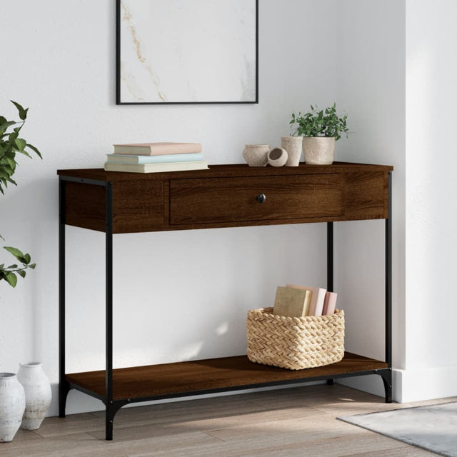 Vidaxl wandtafel 100x34,5x75 cm bewerkt hout bruin eikenkleur