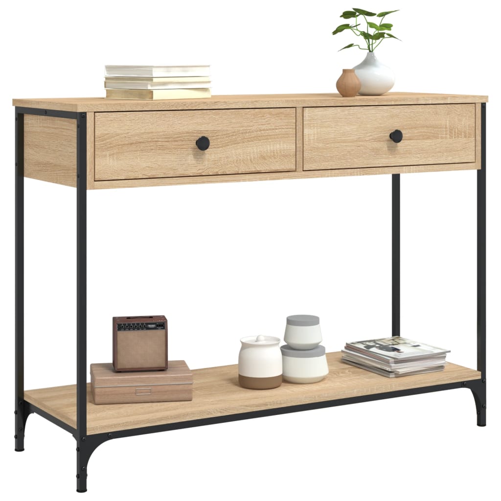 Vidaxl wandtafel 100x34,5x75 cm bewerkt hout sonoma eikenkleurig