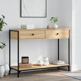 Vidaxl wandtafel 100x34,5x75 cm bewerkt hout sonoma eikenkleurig