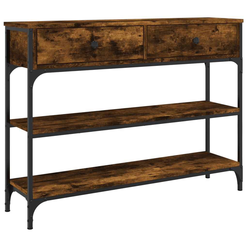 Vidaxl wandtafel 100x25x75 cm bewerkt hout gerookt eikenkleurig