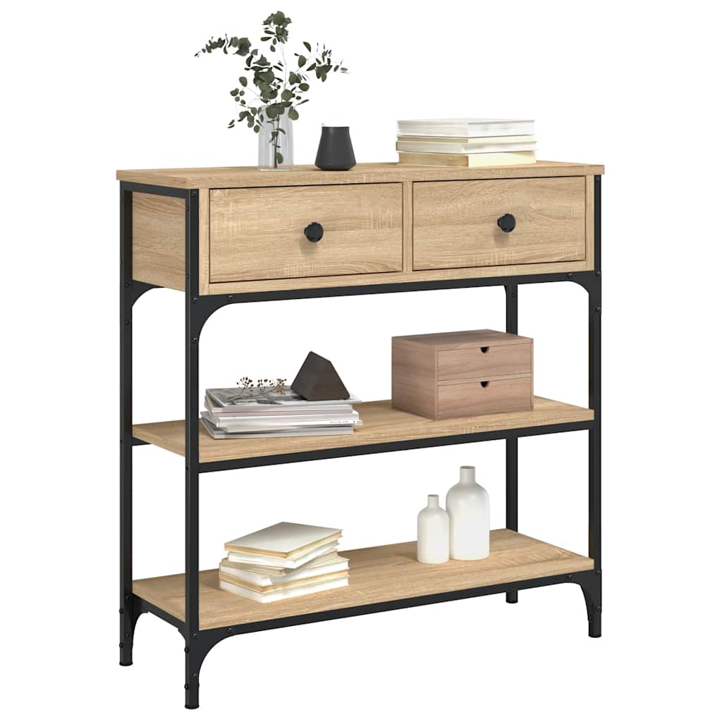 Vidaxl wandtafel 72,5x25x75 cm bewerkt hout sonoma eikenkleurig
