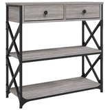 Vidaxl wandtafel 75x28x75 cm bewerkt hout grijs sonoma eikenkleurig