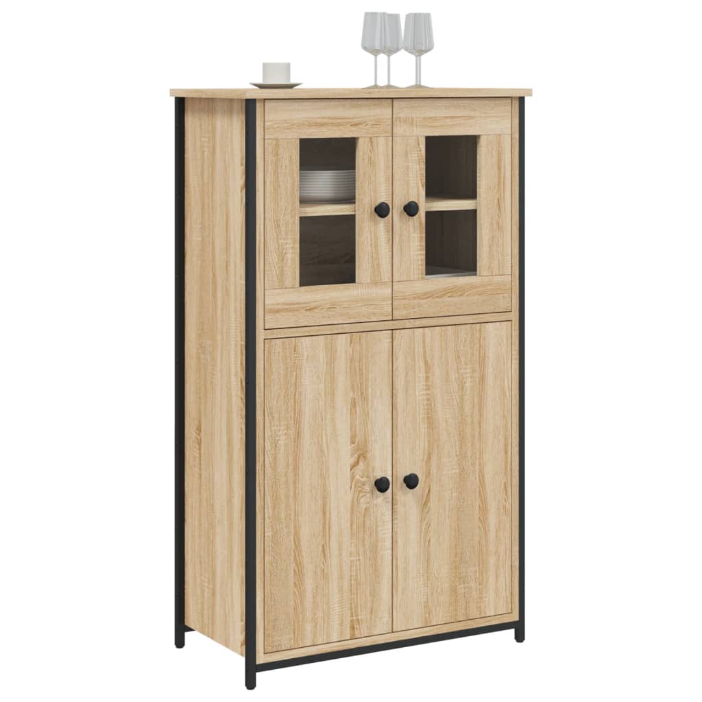 Vidaxl hoge kast 62x32x106,5 cm bewerkt hout sonoma eikenkleurig