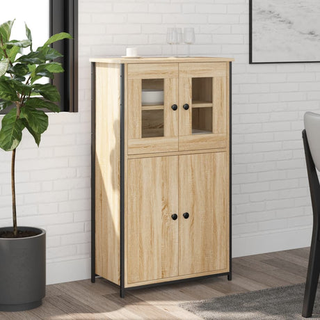 Vidaxl hoge kast 62x32x106,5 cm bewerkt hout sonoma eikenkleurig